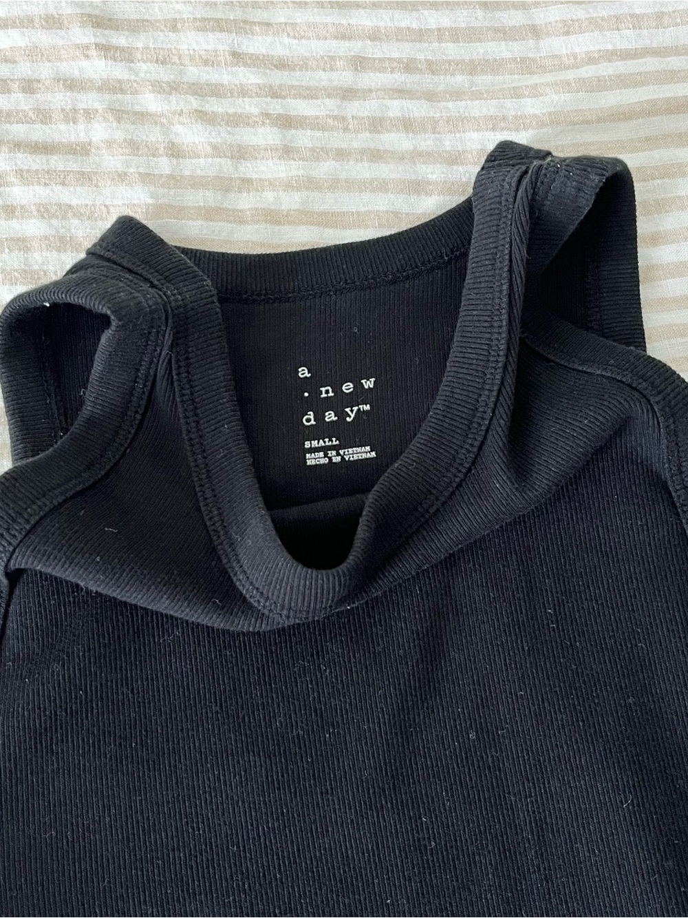 a new day Black Ribbed Tank Top - Picture 3 of 11